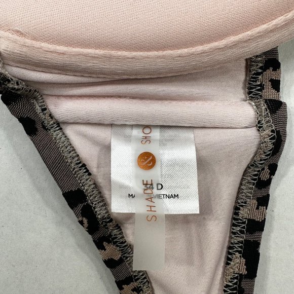 Shade And Shore Womens Sz 34D Swim Top Underwire Lightly Lined Animal Print NWOT - Picture 4 of 11